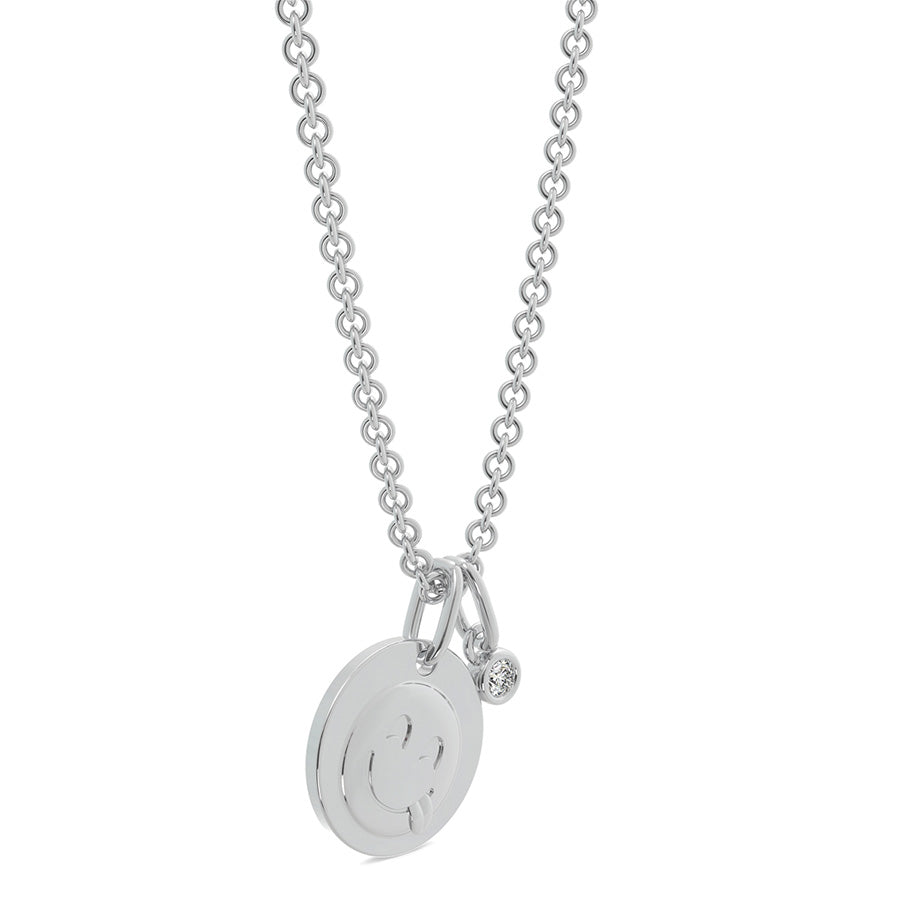 Tongue Out Emoji Disc Pendant