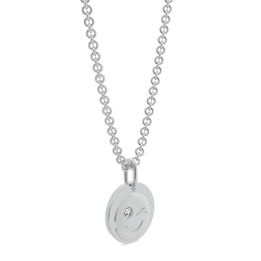 Wink Emoji Coin Pendant